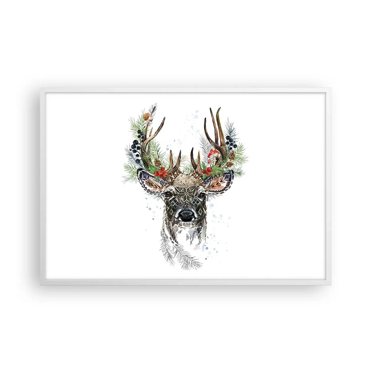 Poster in white frmae - In Christmas Attire - 91x61 cm