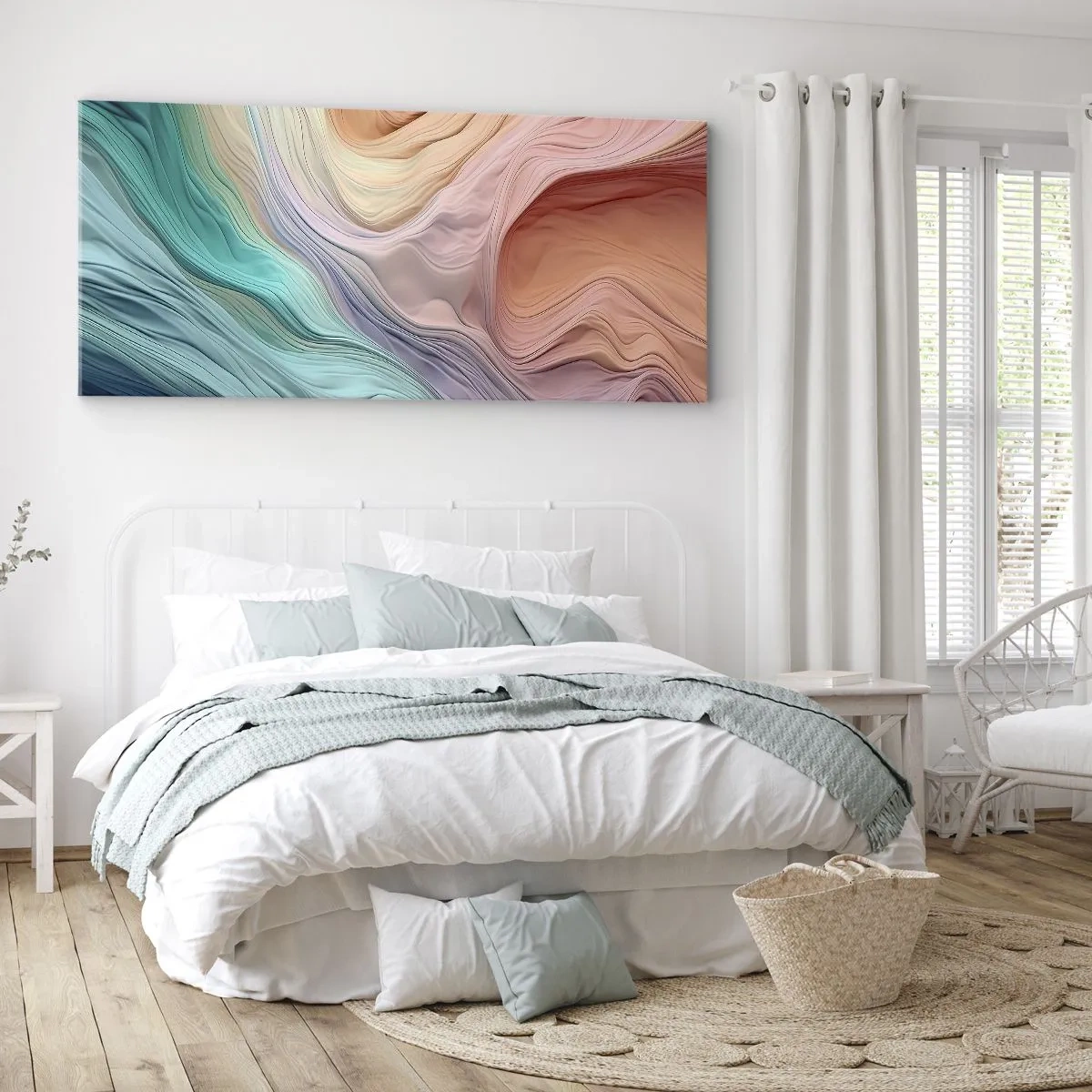 Canvas picture - Rainbow Wave - 120x50 cm