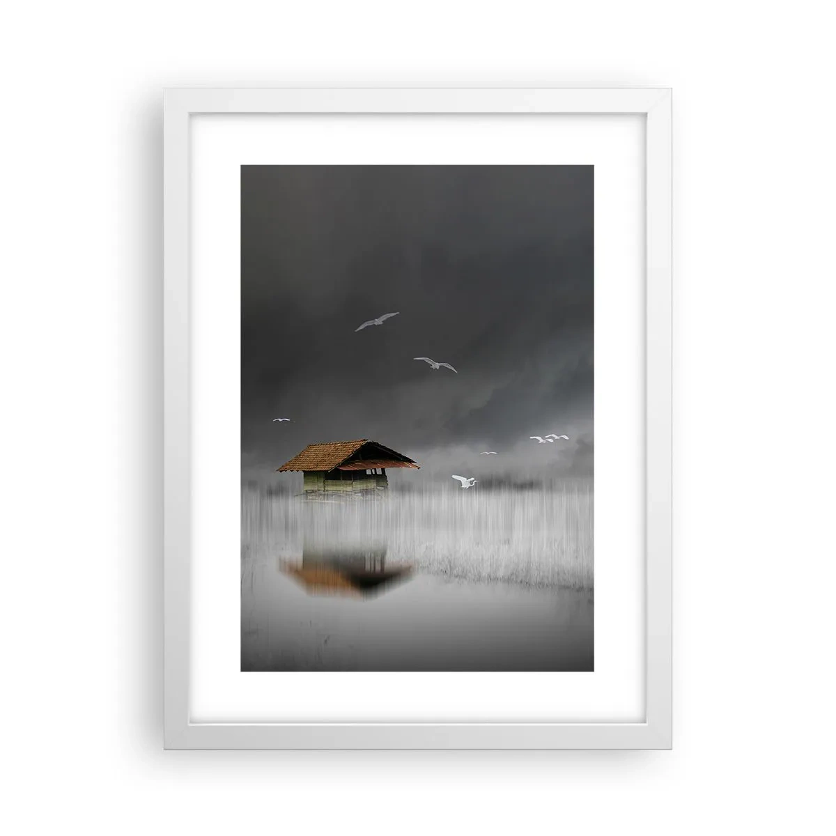 Poster in white frmae - Shelter from the Rain - 30x40 cm