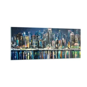 Glass picture - Cascade Of Lights - 100x40 cm