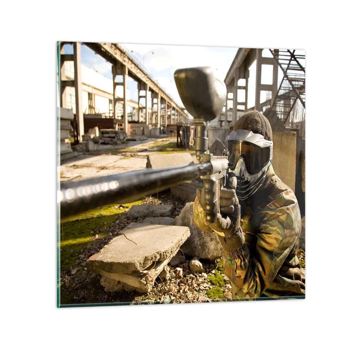 Glass picture - You Can Be a Hero Too - 30x30 cm