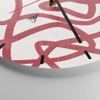 Clock face with lines