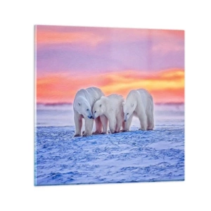 Glass picture - Family Warmth Is Enough - 40x40 cm