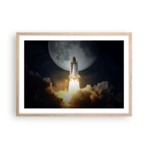 Poster in light oak frame - Beginning of Unearthly Adventure - 70x50 cm