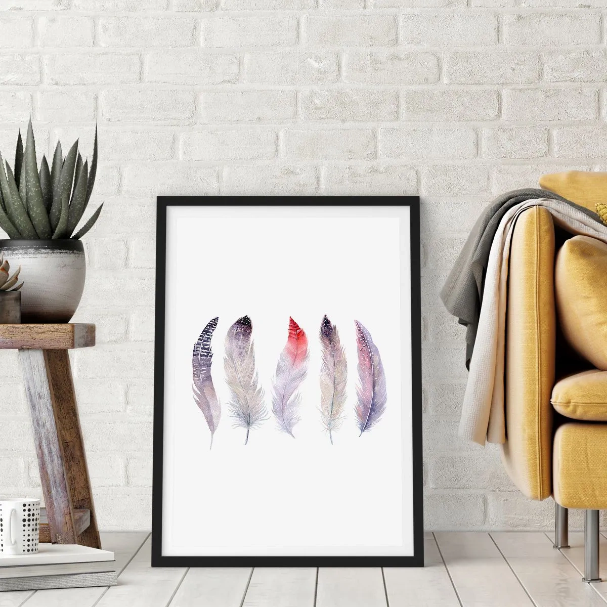 Poster in black frame - Delicate Like Pink Fog - 61x91 cm