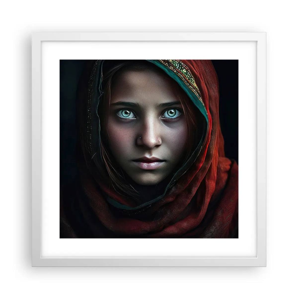 Poster in white frmae - Eastern Princess - 40x40 cm