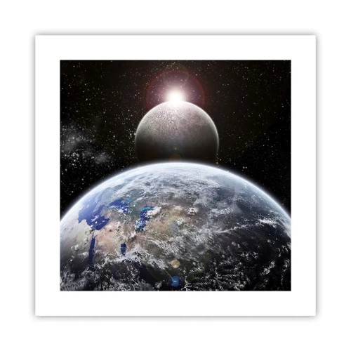 Poster - Space Landscape - Sunrise - 40x40 cm