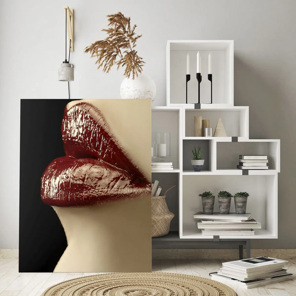 Glass picture - Sensuality and Glow of Carmine - 50x70 cm