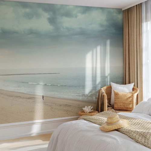 Self-Adhesive Photo Wallpaper Deluxe Sticker - In Search of Quiet - Sea, Beach, Walk - 350x256 cm
