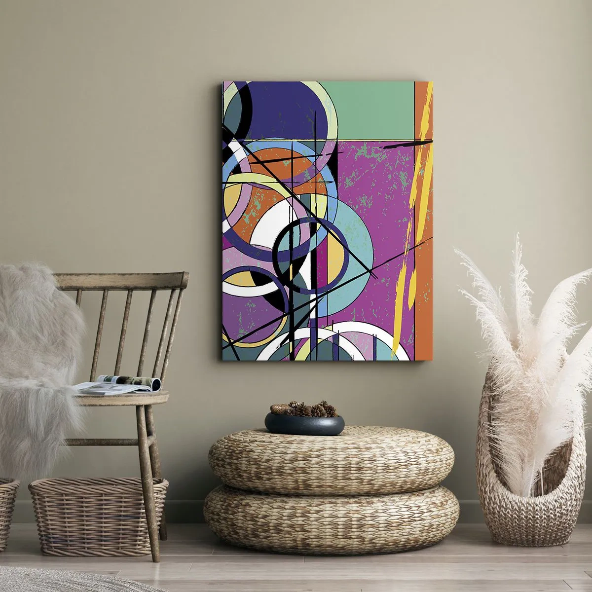 Canvas picture - Wheels Go Round and Round - 50x70 cm