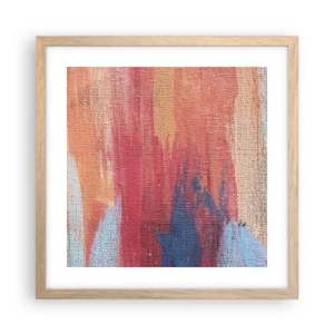 Poster in light oak frame - Washed Down by Rainbow - 40x40 cm