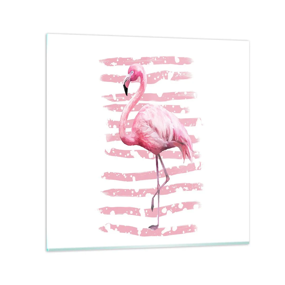 Glass picture - With Dignity but in Pink - 60x60 cm