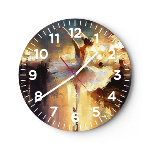 Wall clock - Clock on glass - Miracle on the Street - 30x30 cm
