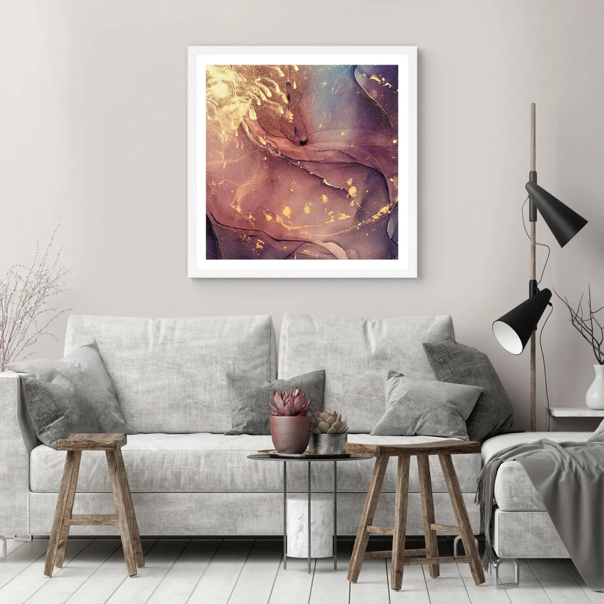 Poster in white frmae - Matter and Spirit - 30x30 cm