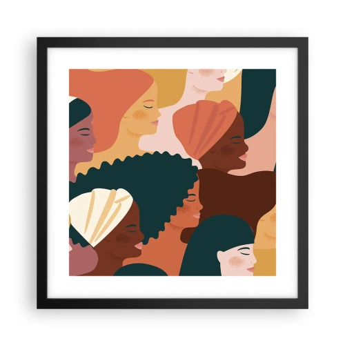 Poster in black frame - Pure Womanhood - 40x40 cm