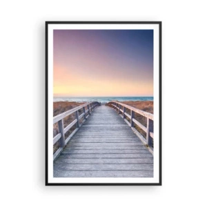 Poster in black frame - Baltic Evening Aurora - 70x100 cm