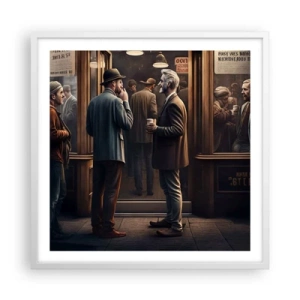 Poster in white frmae - Good Time of the Day - 60x60 cm