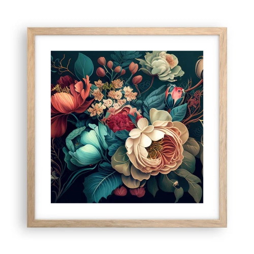 Poster in light oak frame - 19th Century Charm - 40x40 cm