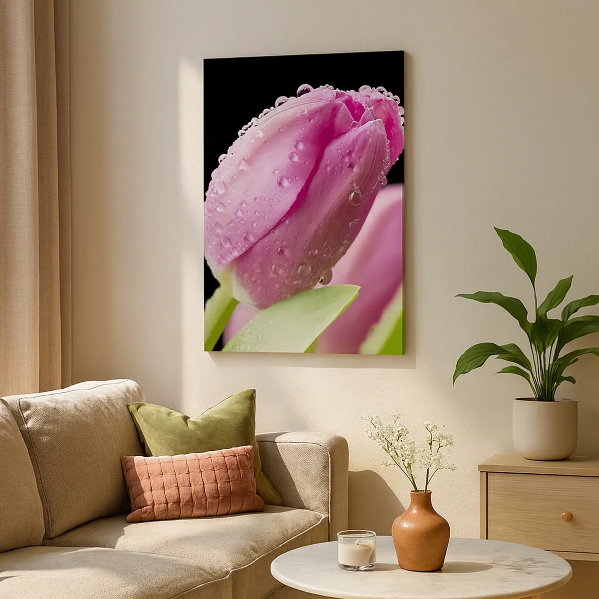 Canvas picture - Lilac Dream in a Dew - 50x70 cm