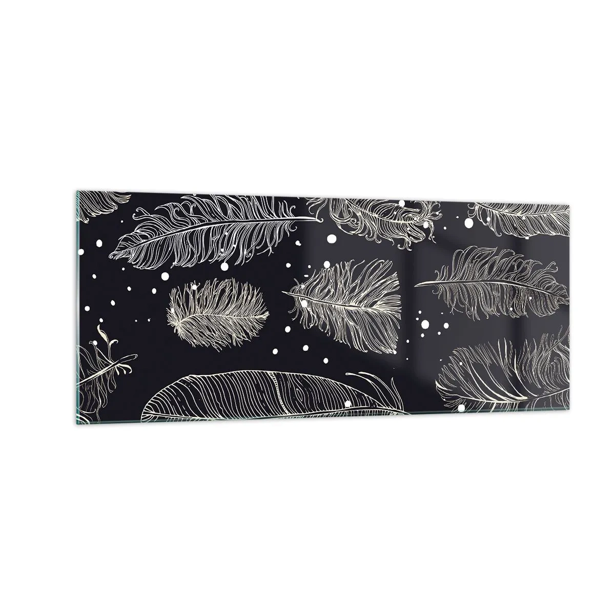 Glass picture - Feathery Lace - 100x40 cm