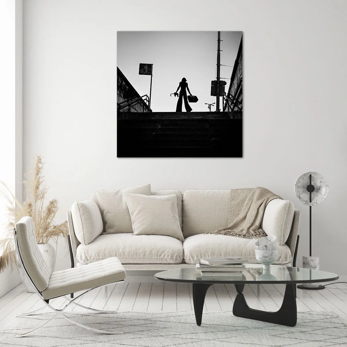 Glass picture - City Wander - 70x70 cm