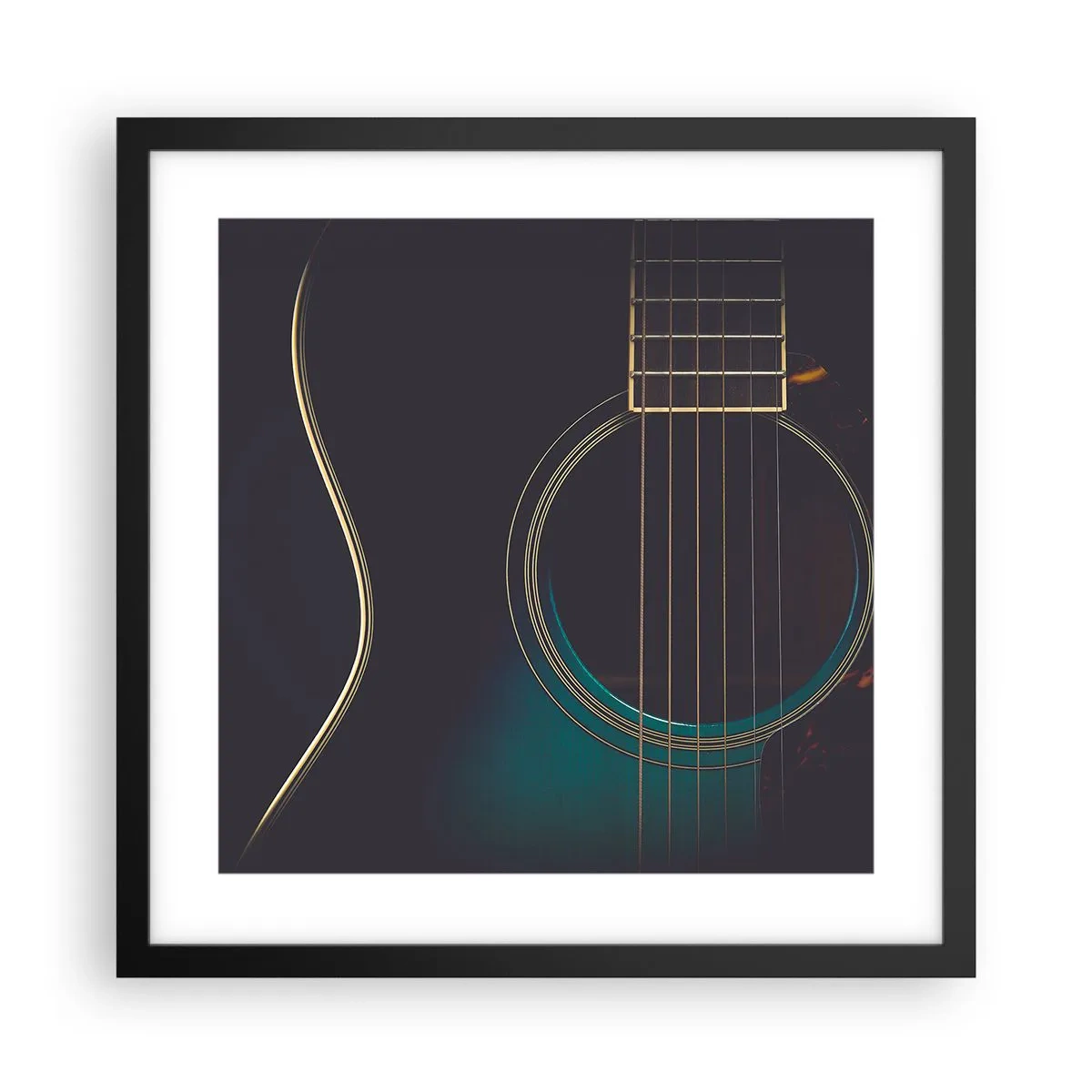 Poster in black frame - A Moment Before It Sounds - 40x40 cm