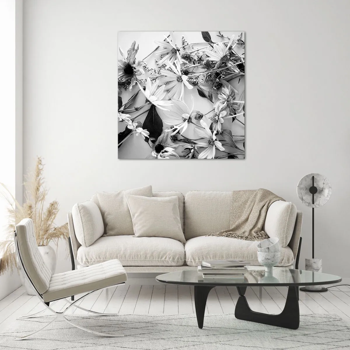 Glass picture - No-Bouquet of Flowers - 70x70 cm