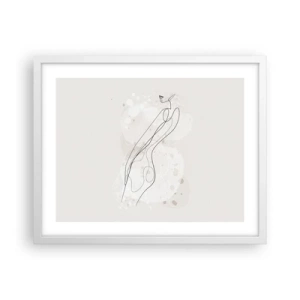 Poster in white frmae - One Look Will Not Be Enough - 50x40 cm