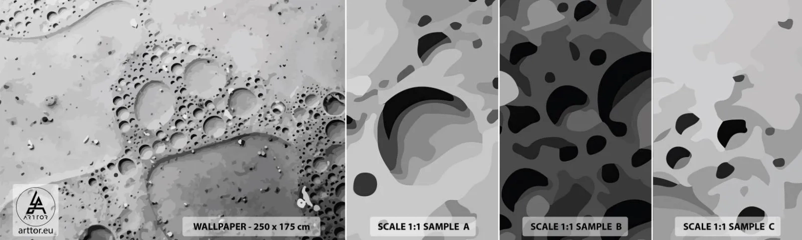 Photo Wallpaper Sample Self-Adhesive Deluxe Sticker - Foamy Footprint - Composition, Piece, Graphics - 100x30 cm