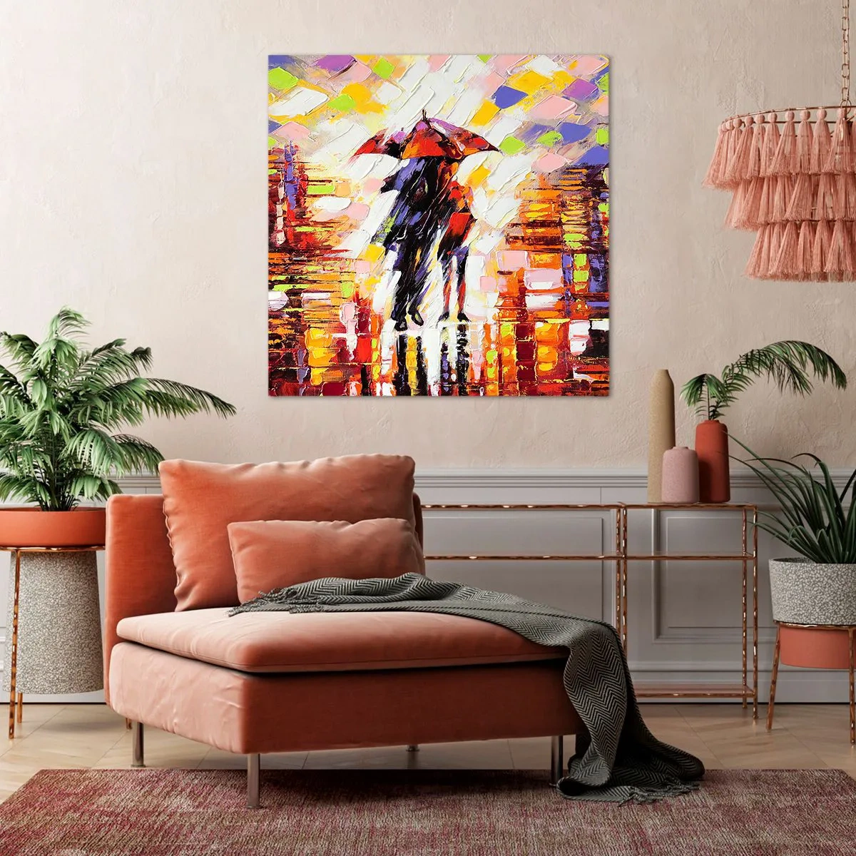 Canvas picture - Together through Night and Rain - 60x60 cm