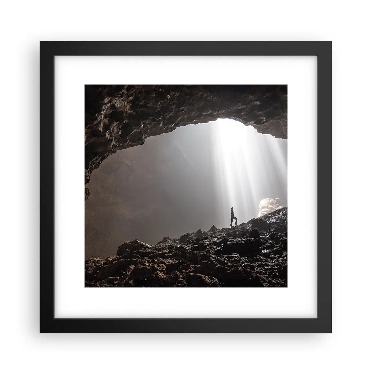 Poster in black frame - Luminous Grotto - 30x30 cm