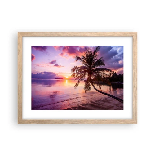 Poster in light oak frame - Bliss up to the Horizon - 40x30 cm