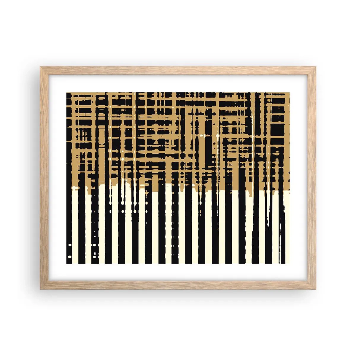 Poster in light oak frame - Architectural Abstract - 50x40 cm