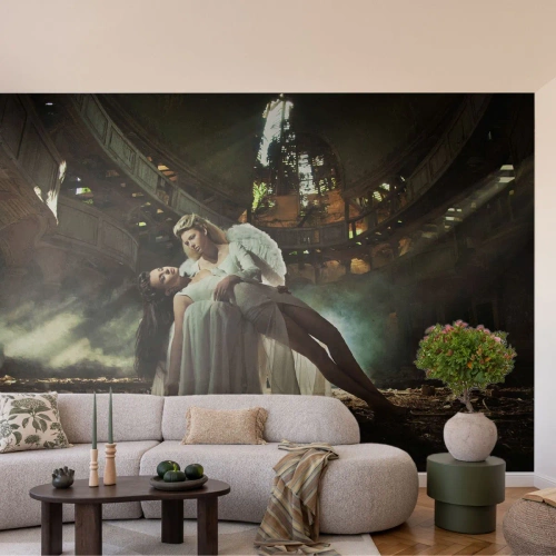 Self-Adhesive Photo Wallpaper Deluxe Sticker - Spirit of Old Theatre - Woman, Angel, Piece - 150x105 cm