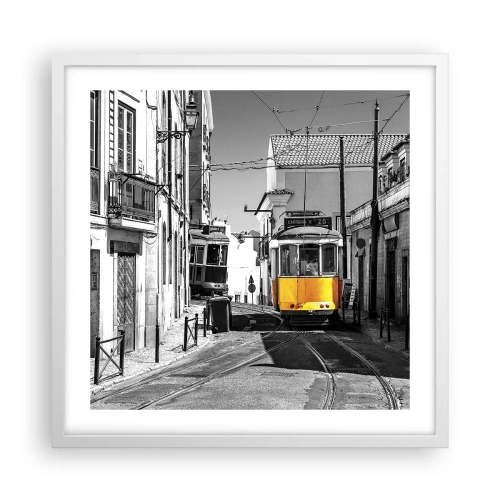 Poster in white frmae - Spirit of Lisbon - 50x50 cm