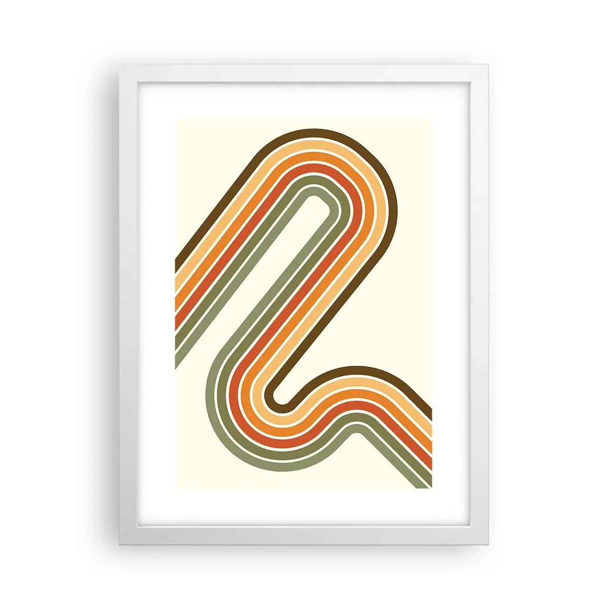Poster in white frmae - Zigzaging towards the Goal - 30x40 cm