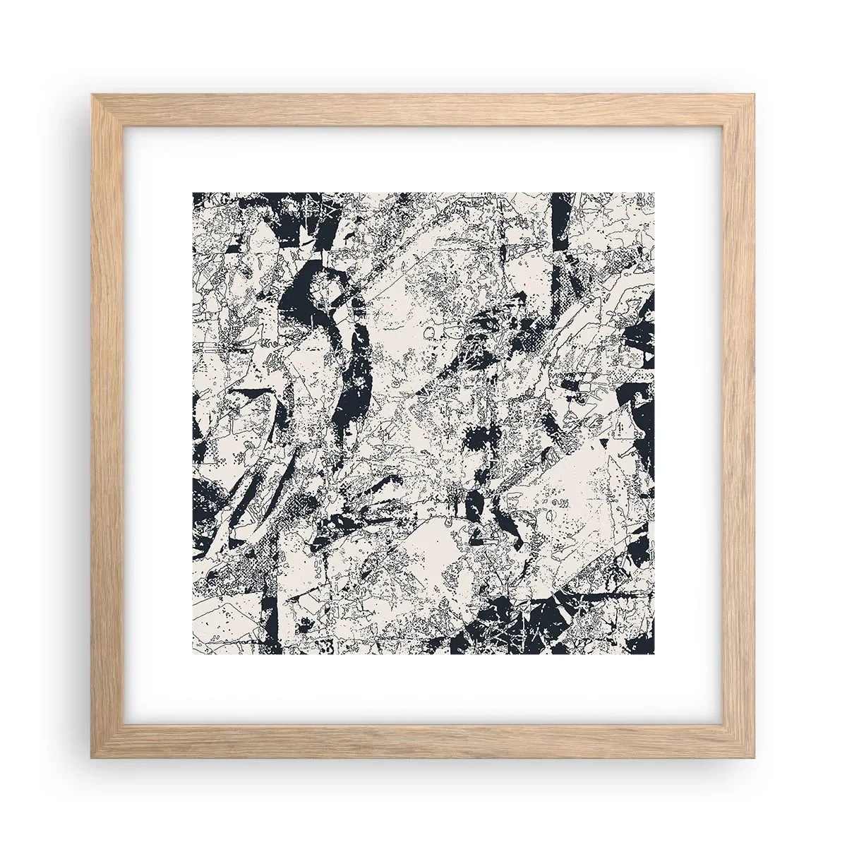 Poster in light oak frame - Infilitration of Opposites - 30x30 cm