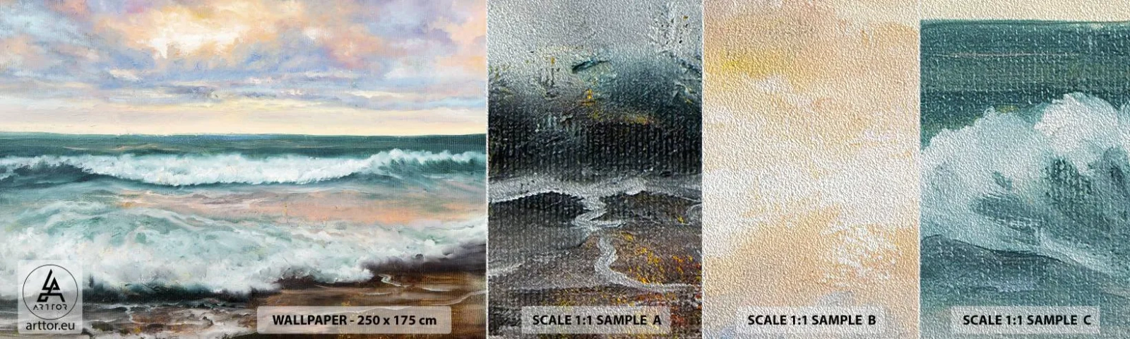 Photo Wallpaper Sample Premium Sand - Here You Will Smooth Your Soul - Landscape, Sea, Seaside - 100x30 cm