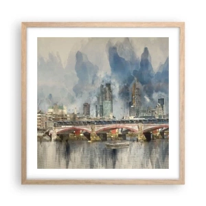Poster in light oak frame - London in Its Beauty - 50x50 cm