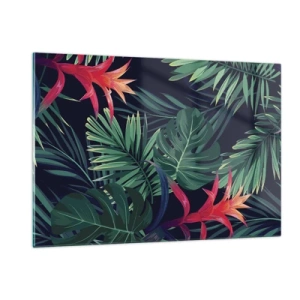 Glass picture - Burn in Green - 120x80 cm