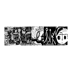 Photo Wallpaper Sample Self-Adhesive Deluxe Sticker - Rights and Joys of Youth - Graffiti, Piece, Modern Pattern - 100x30 cm
