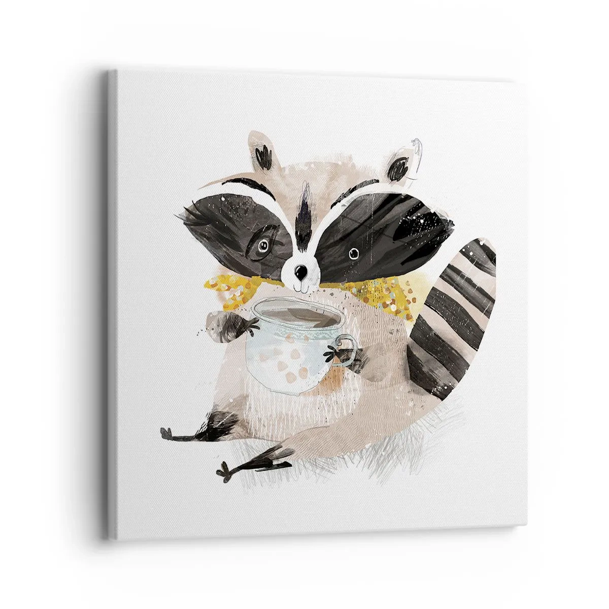Canvas picture - My Friend Raccoon - 30x30 cm