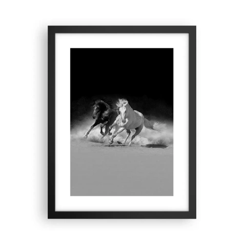 Poster in black frame - Gallop of Freedom - 30x40 cm