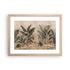 Poster in light oak frame - Engraving in Colonial Style - 40x30 cm