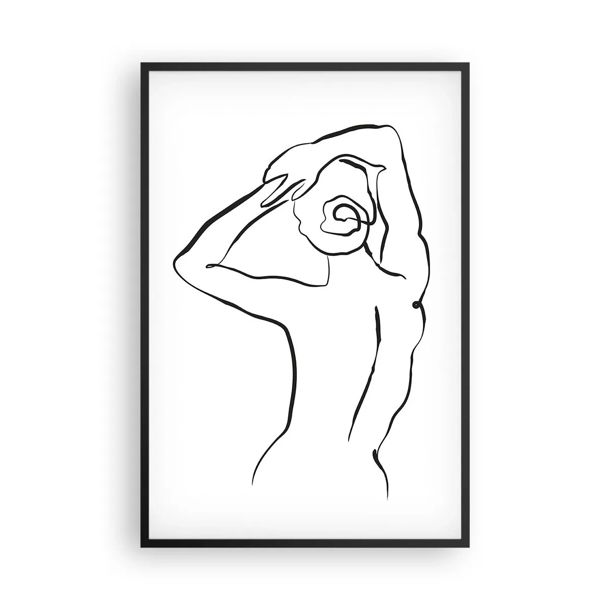Poster in black frame - Nude in the Morning - 61x91 cm