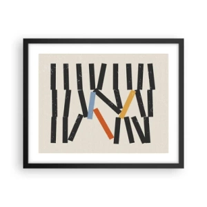 Poster in black frame - Domino - Composition - 50x40 cm