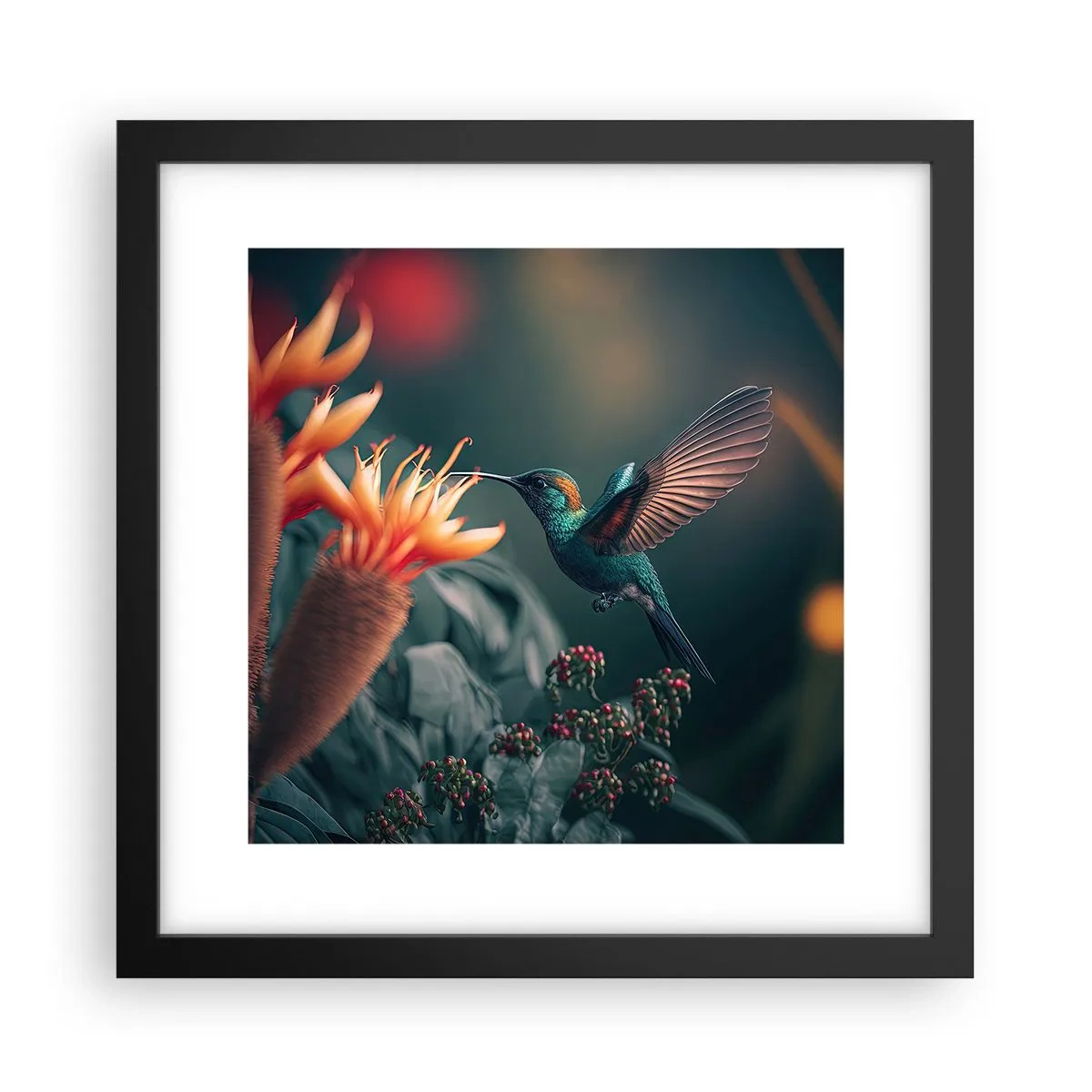 Poster in black frame - Really Colourful Life - 30x30 cm