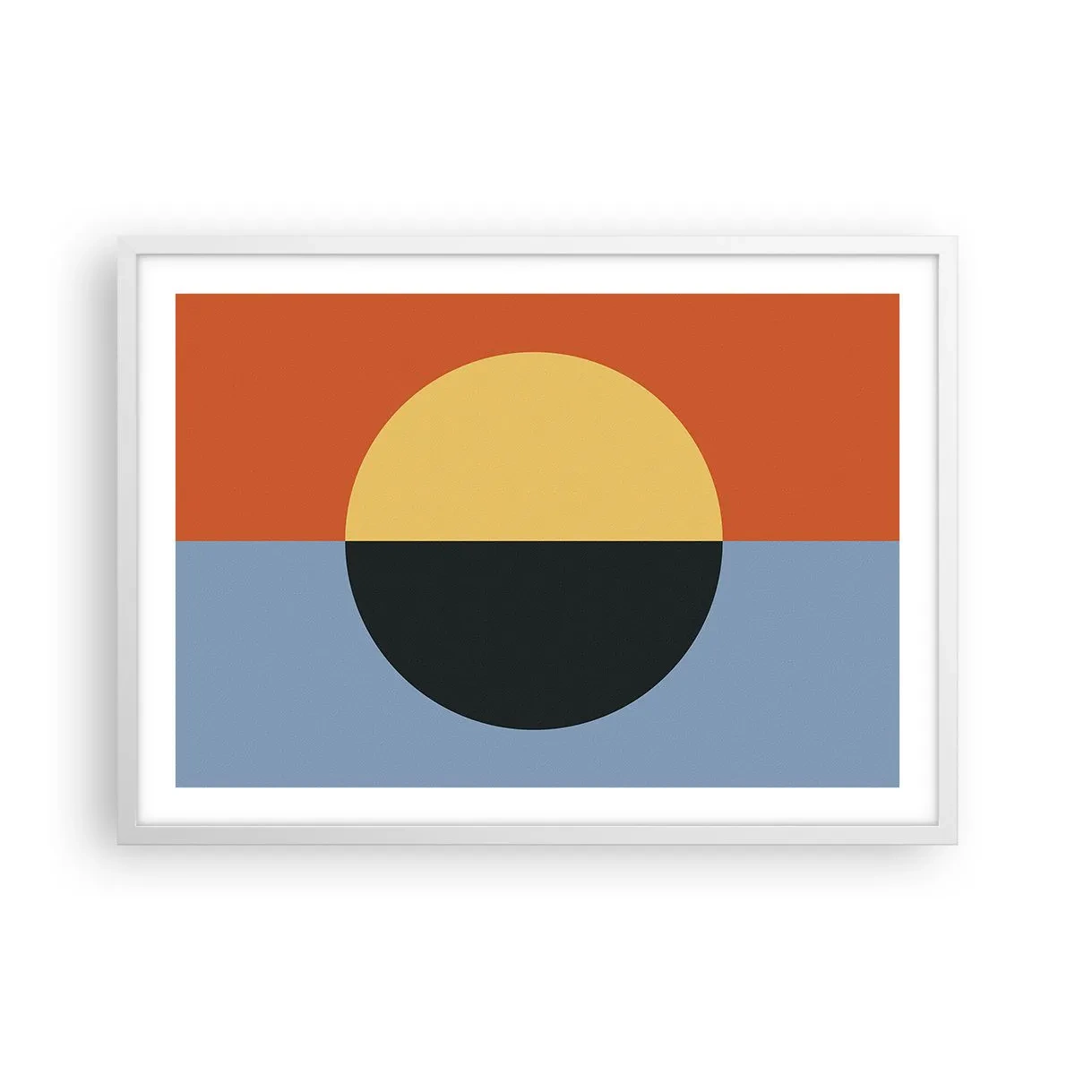 Poster in white frmae - Composition of Warm and Cool - 70x50 cm