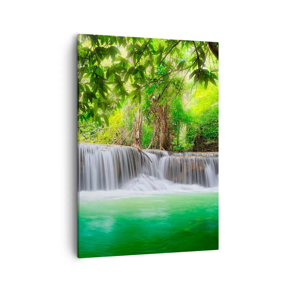 Canvas picture - Cascade in Green - 50x70 cm