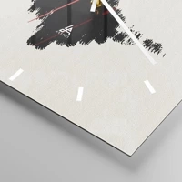 Clock face with lines